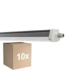 Mehrfachpackung 10x Ledvance Wasserdicht Deckenleuchte Feuchtigkeitsdicht FLEX Durchgangsverdrahtung 42W 6800lm - 830 Warmweiß| IP66 - Ersatz Für 2x58W
