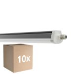 Lot 10x Ledvance Étanche Réglette Imperméable FLEX Câblage Traversant 42W 6800lm - 830 Blanc Chaud| IP66 - Équivalent 2x58W